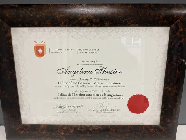 Certificate: Fellow of the Canadian Migration Institute — Canadian Migration Institute (CMI), 2008