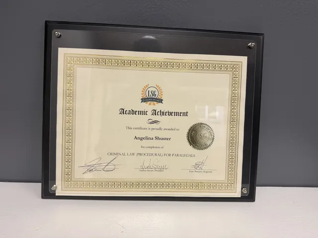 Certificate: Criminal Law (Procedural) for Paralegals — LSG College of Law