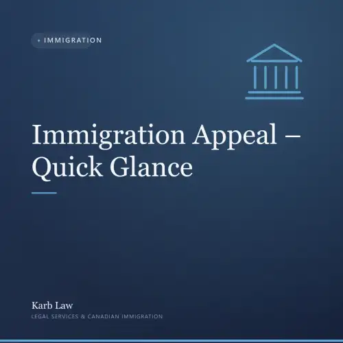 Immigration Appeal – Quick Glance