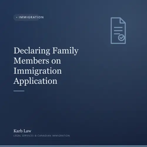 Declaring Family Members on Immigration Application